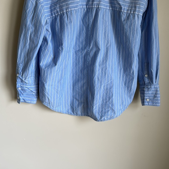Everlane Blue & White Striped Relaxed Fit Button-Down Shirt XS - Picture 12 of 14